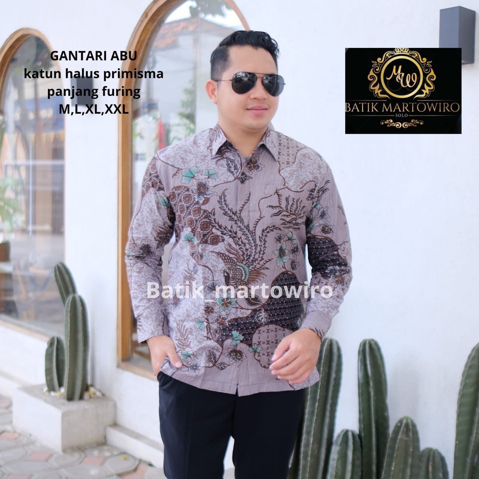cover-GANTARI ABU Kemeja Batik Pria Solo Lengan Panjang Lapis Furing BY MARTOWIRO-1