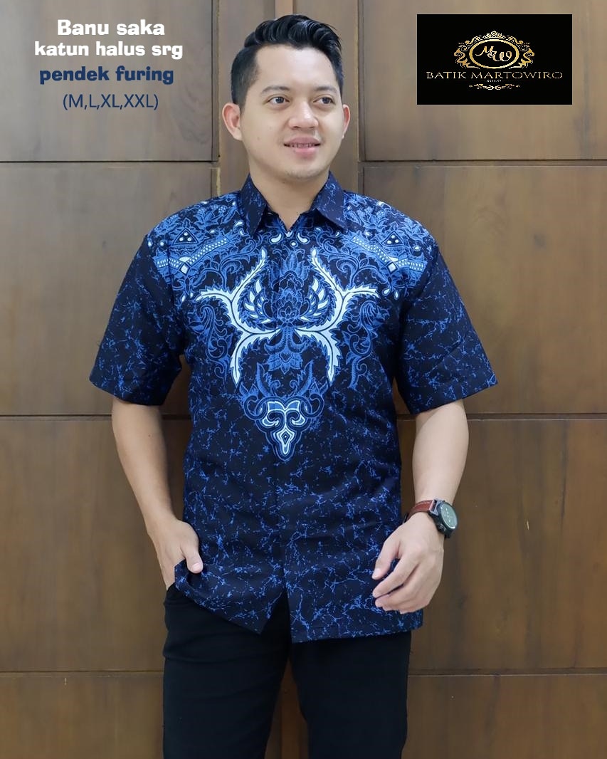 cover-BANU SAKA Kemeja Batik Pria Solo Lengan Pendek Lapis Furing BY MARTOWIRO-1