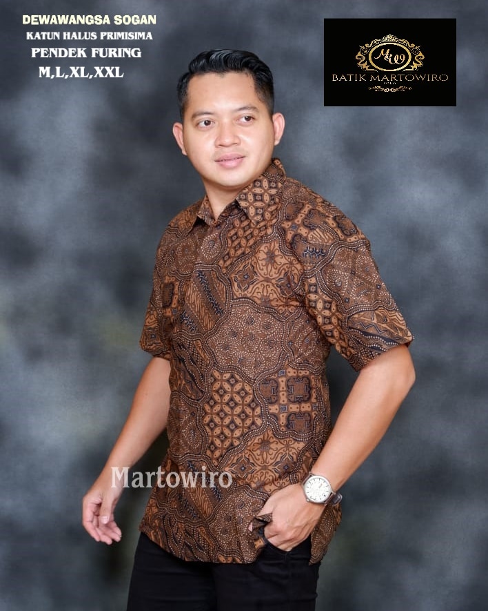 cover-DEWAWANGSA SOGAN Kemeja Batik Pria Solo Lengan Pendek Lapis Furing BY MARTOWIRO-1