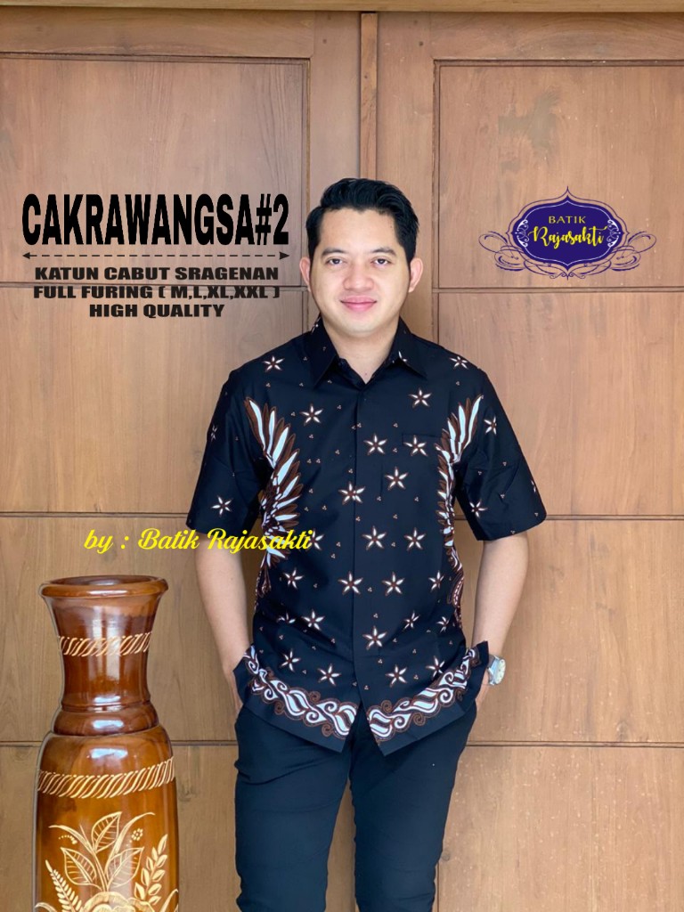 cover-CAKRAWANGSA 2 Kemeja Batik Pria Solo Lengan Pendek Lapis Furing BY RAJASAKTI-1