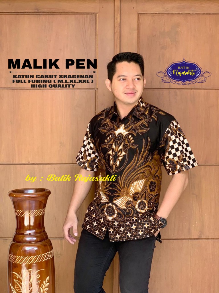 cover-MALIK PEN Kemeja Batik Pria Solo Lengan Pendek Lapis Furing BY RAJASAKTI-1
