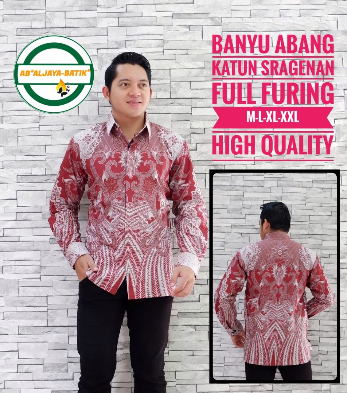 cover-BANYU  ABANG Kemeja Batik Pria Solo Lengan Panjang Lapis Furing BY ALJAYA-1