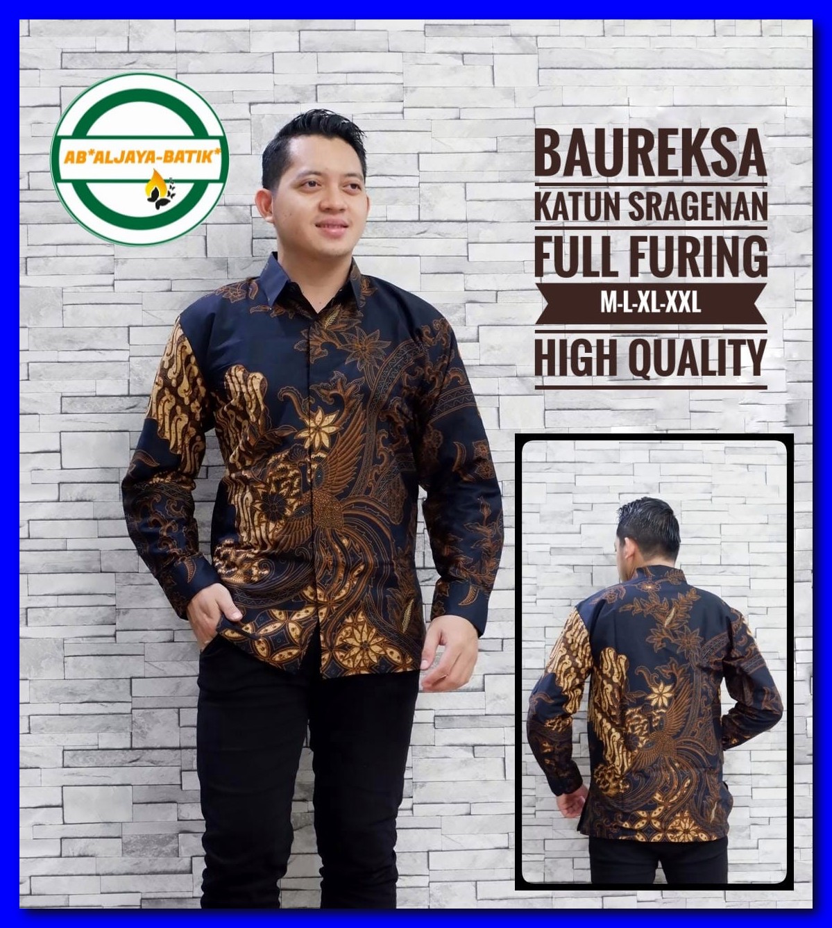cover-BAUREKSO Aljaya Kemeja Batik Solo Lengan Panjang Lapis Furing Seragam Kantor Proboseto 125.000-1