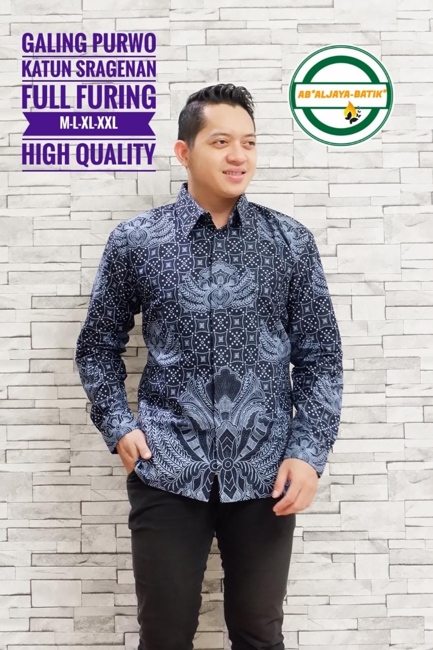 cover-GALING PURWO Kemeja Batik Pria Solo Lengan Panjang Lapis Furing BY ALJAYA-1
