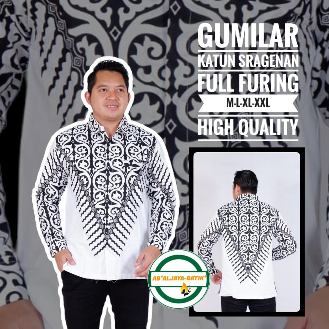 cover-GUMILAR Kemeja Batik Pria Solo Lengan Panjang Lapis Furing BY ALJAYA-1