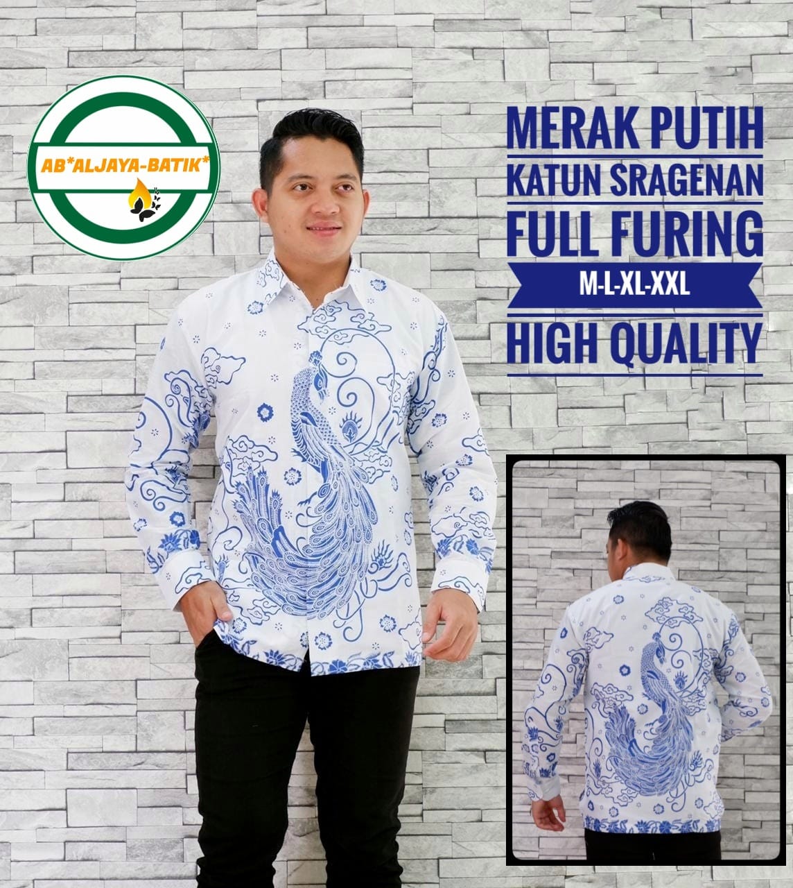cover-MERAK PUTIH Kemeja Batik Pria Solo Lengan Panjang Lapis Furing BY ALJAYA-1