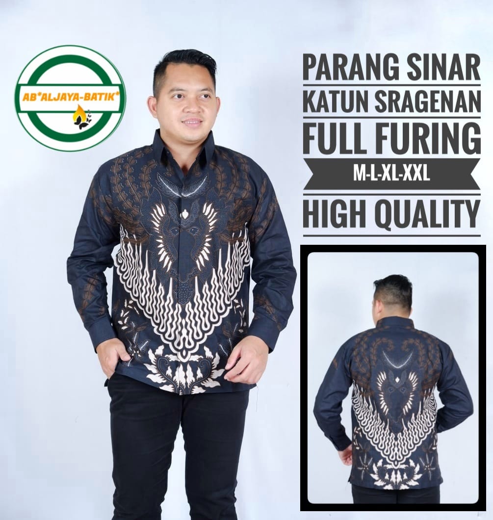 cover-PARANG SINAR Kemeja Batik Pria Solo Lengan Panjang Lapis Furing BY ALJAYA-1