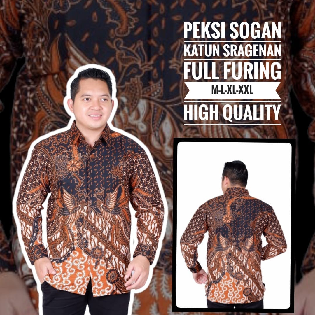 cover-PEKSI SOGAN Kemeja Batik Pria Solo Lengan Panjang Lapis Furing BY ALJAYA-1