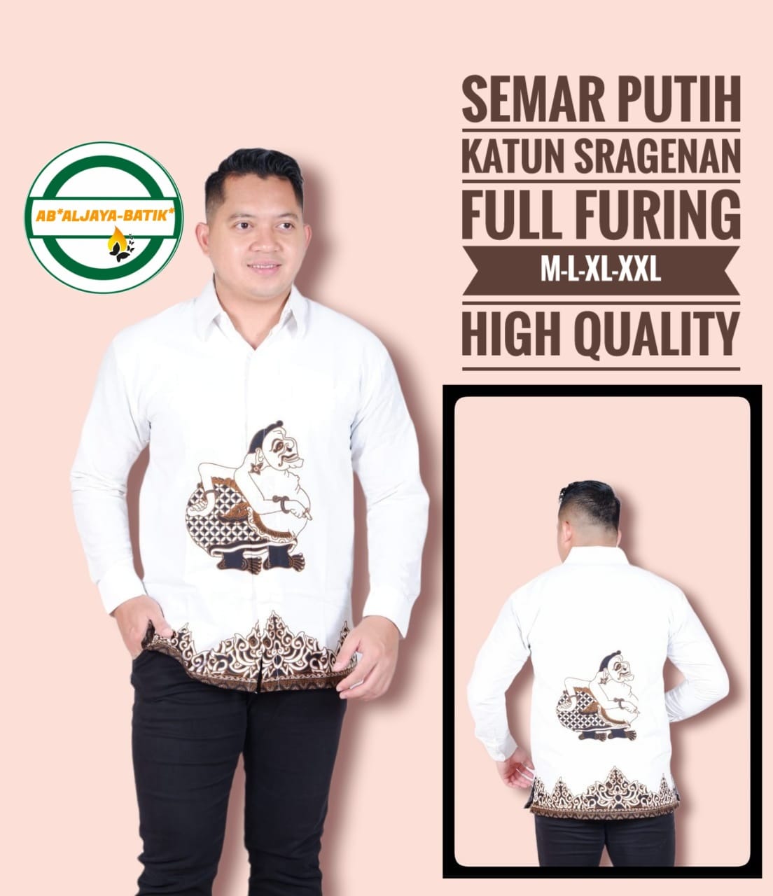 cover-SEMAR PUTIH Kemeja Batik Pria Solo Lengan Panjang Lapis Furing BY ALJAYA-1