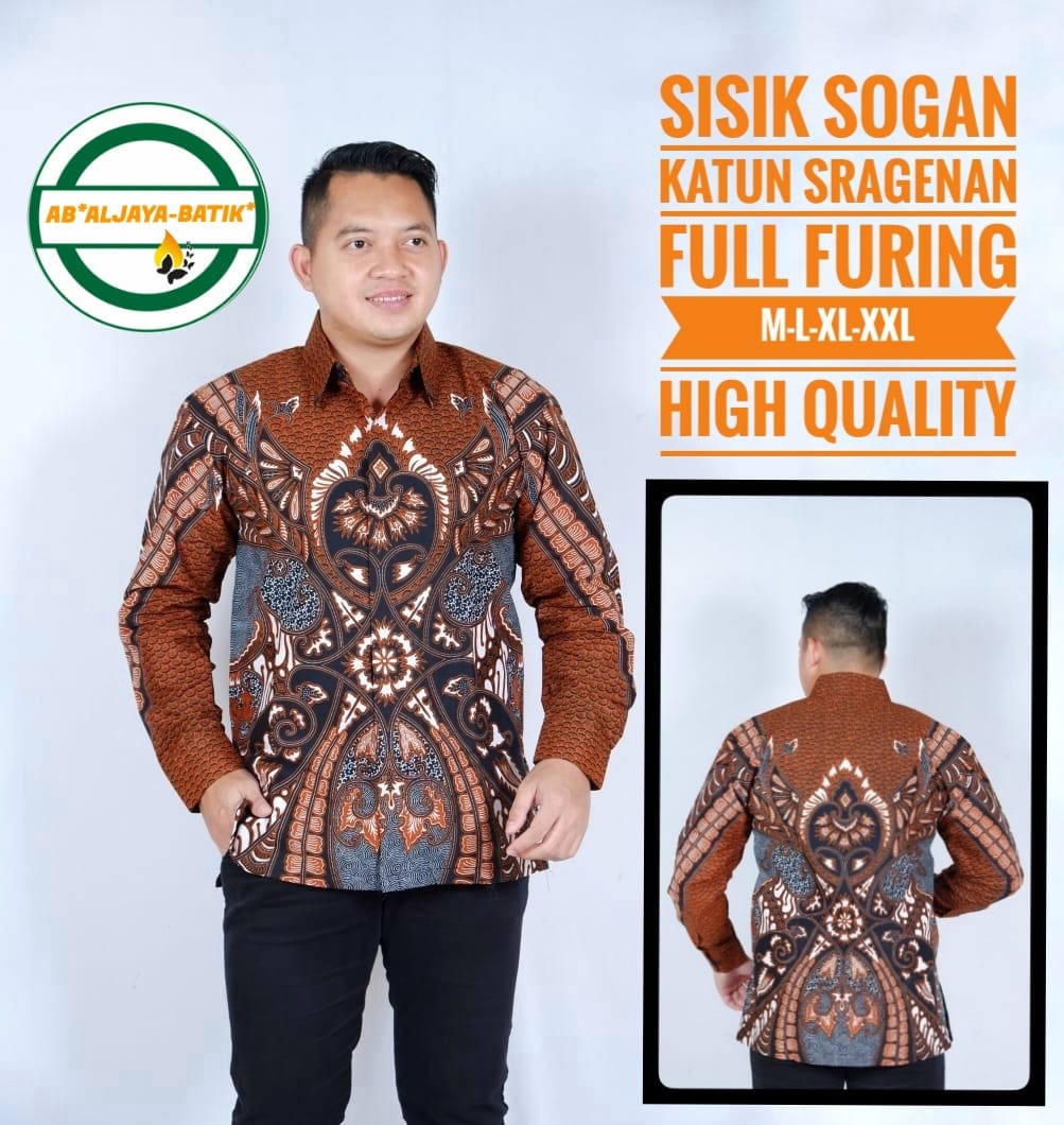 cover-SISIK SOGAN Kemeja Batik Pria Solo Lengan Panjang Lapis Furing BY ALJAYA-1