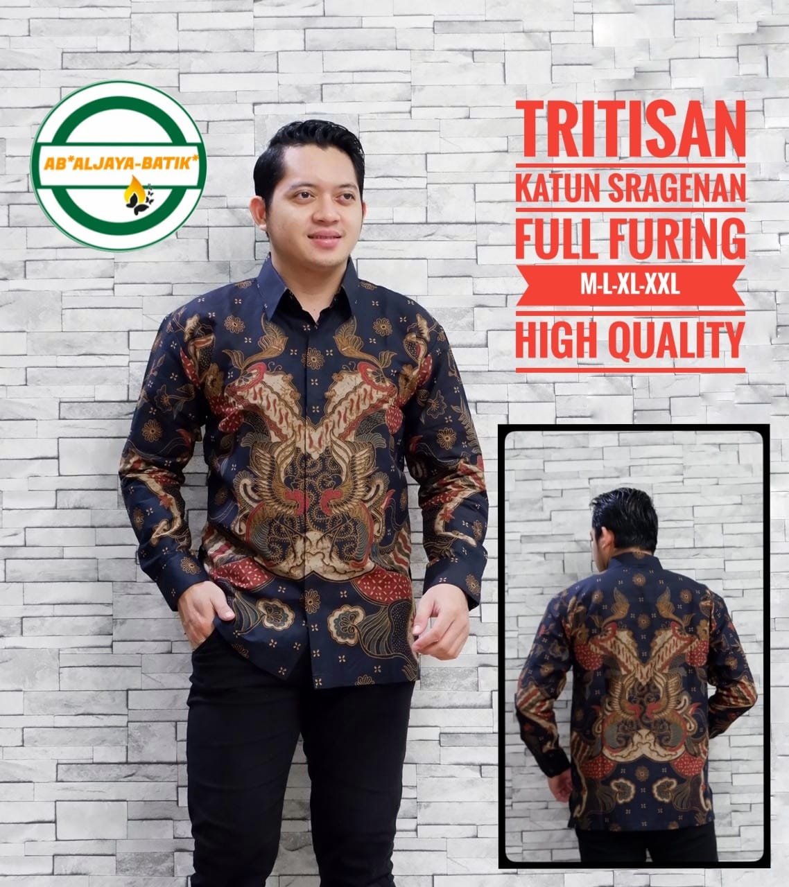 cover-TRITISAN Kemeja Batik Pria Solo Lengan Panjang Lapis Furing BY ALJAYA-1