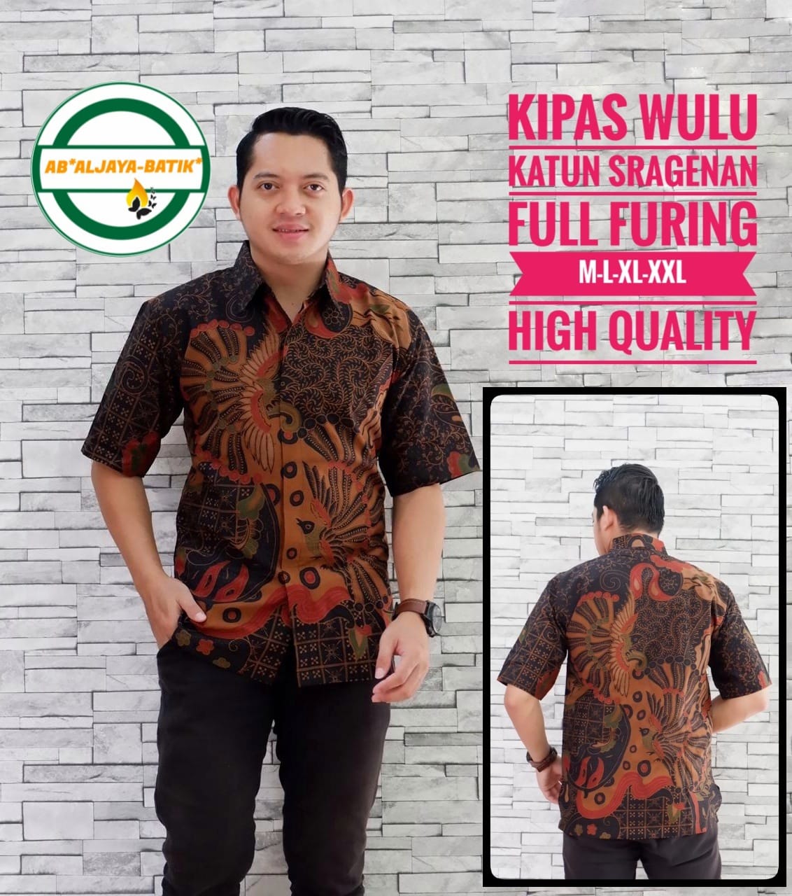 cover-KIPAS WULU Kemeja Batik Pria Solo Lengan Pendek Lapis Furing BY ALJAYA-1