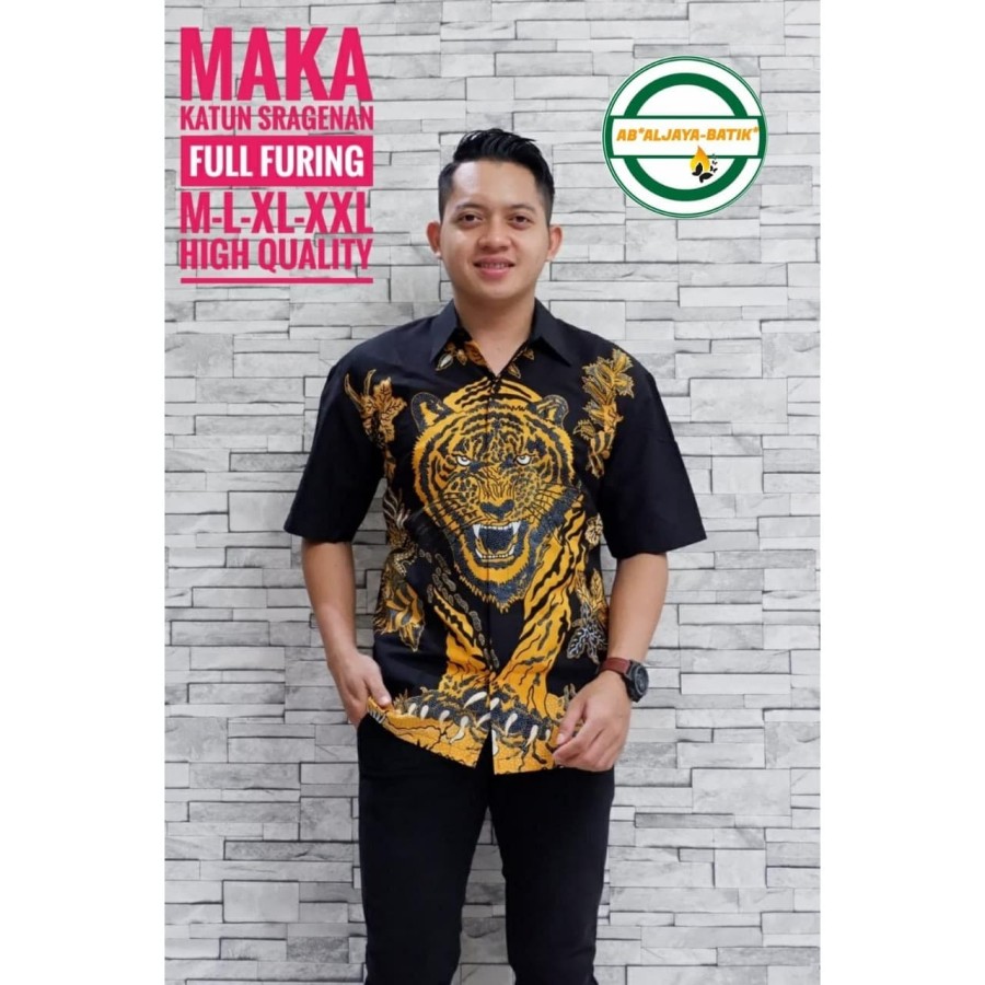cover-MAKA Kemeja Batik Pria Solo Lengan Pendek Lapis Furing BY ALJAYA-1