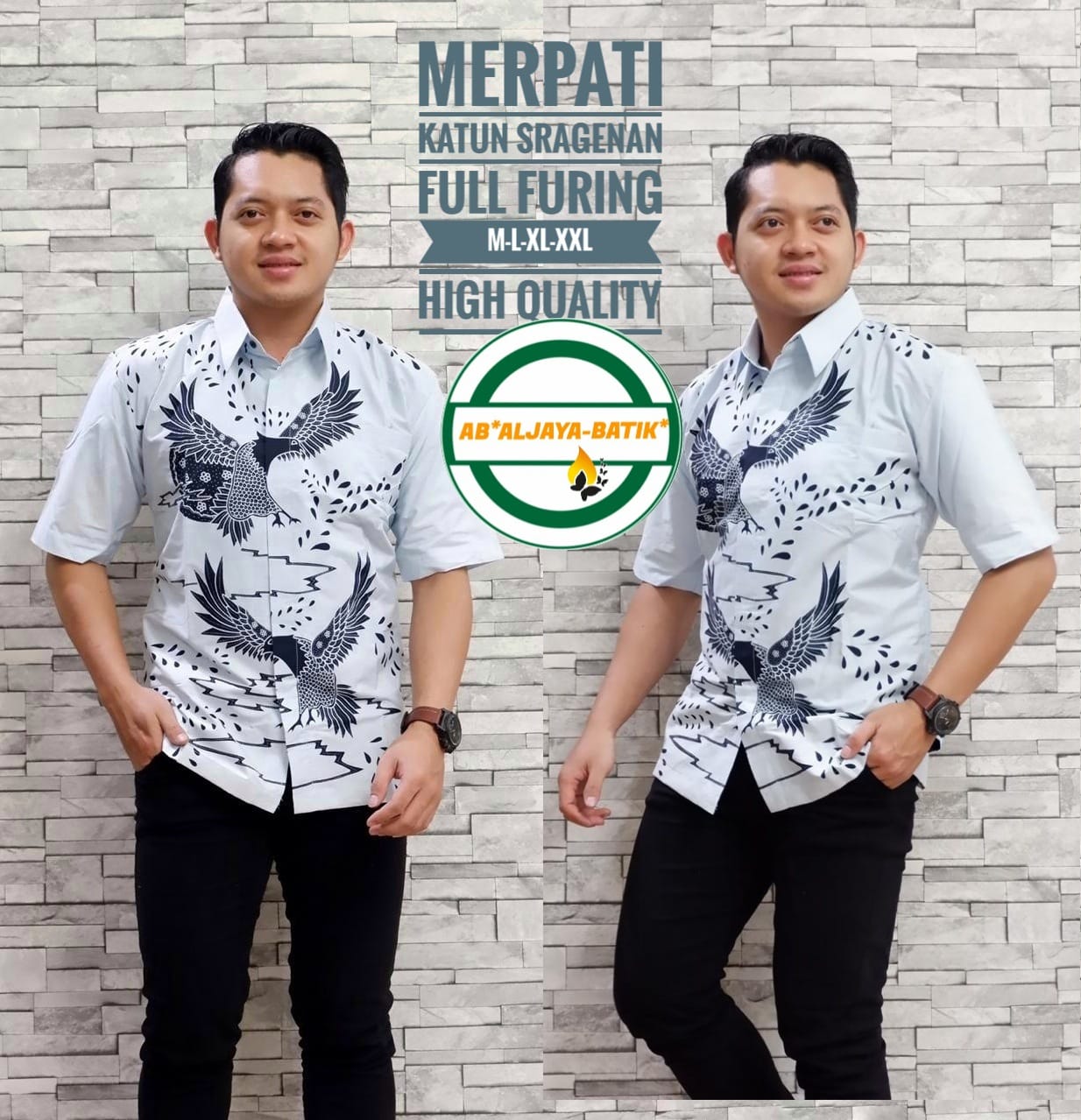 cover-MERPATI PUTIH Kemeja Batik Pria Solo Lengan Pendek Lapis Furing BY ALJAYA-1