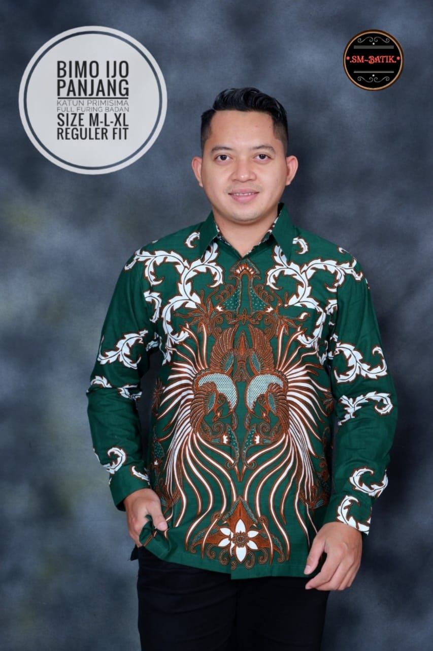 cover-BIMO IJO Kemeja Batik Pria Solo Lengan Panjang Lapis Furing BY SM-1