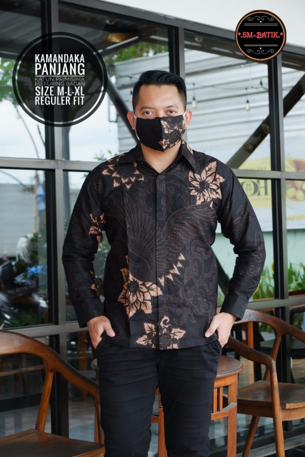 cover-KAMANDAKA Kemeja Batik Pria Solo Lengan Panjang Lapis Furing BY SM-1