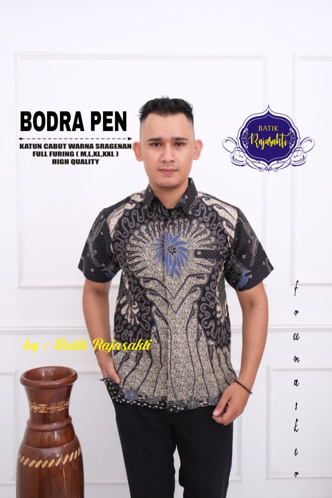 cover-BODRA KEMEJA BATIK PRIA SOLO LENGAN PENDEK LAPIS FURING BY RAJASAKTI-1
