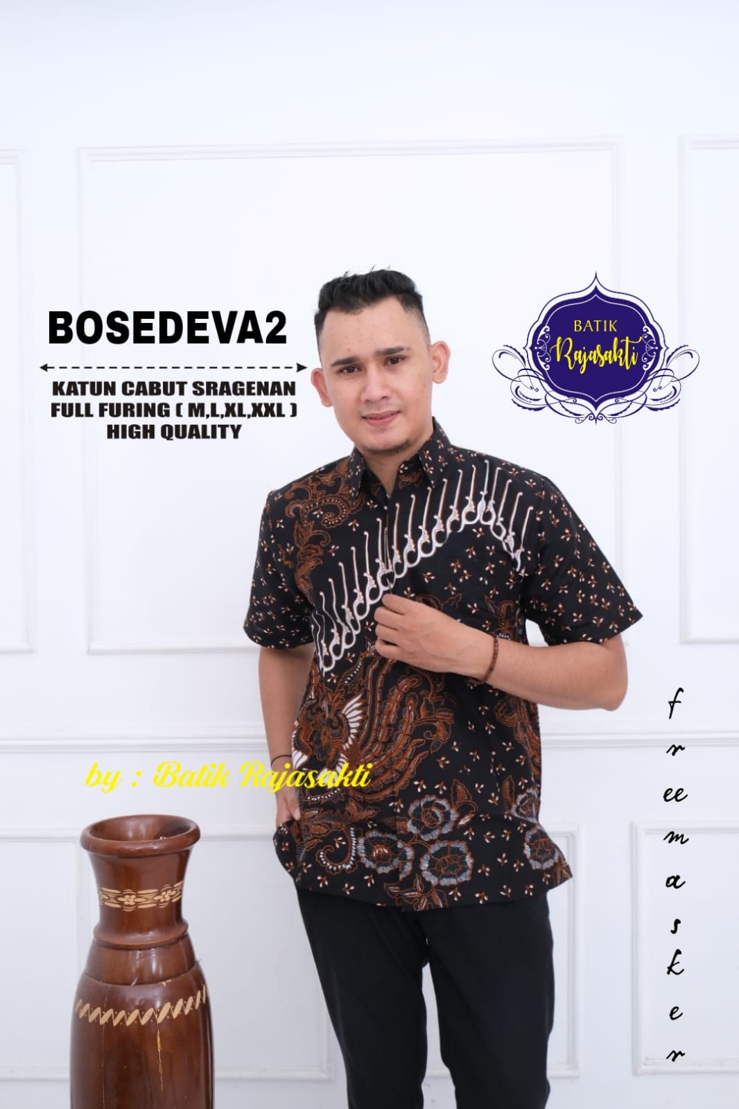 cover-BOSEDEVA 2 KEMEJA BATIK PRIA SOLO LENGAN PENDEK LAPIS FURING BY RAJASAKTI-1