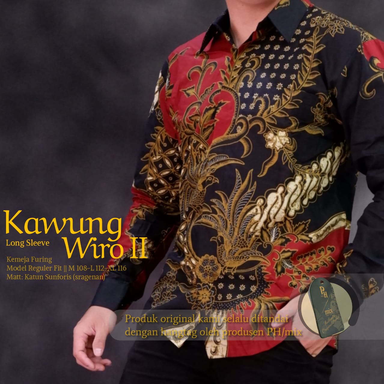 cover-KAWUNG WIRO 2 Kemeja Batik Pria Solo Lengan Panjang Lapis Furing BY MUKTI UTOMO-1