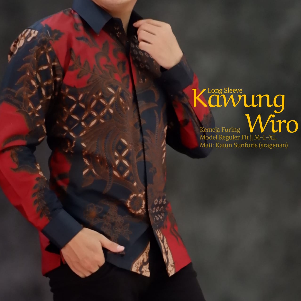 cover-KAWUNG WIRO Kemeja Batik Pria Solo Lengan Panjang Lapis Furing BY MUKTI UTOMO-1