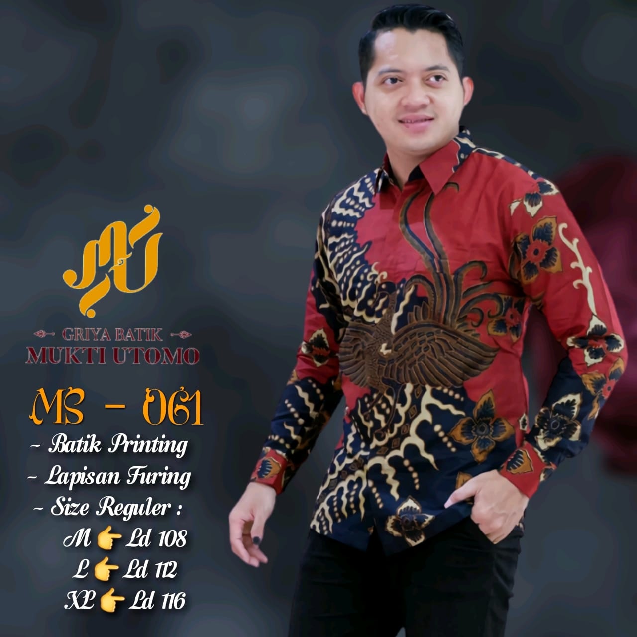 cover-PARIKESIT Kemeja Batik Pria Solo Lengan Panjang Lapis Furing BY MUKTI UTOMO-1