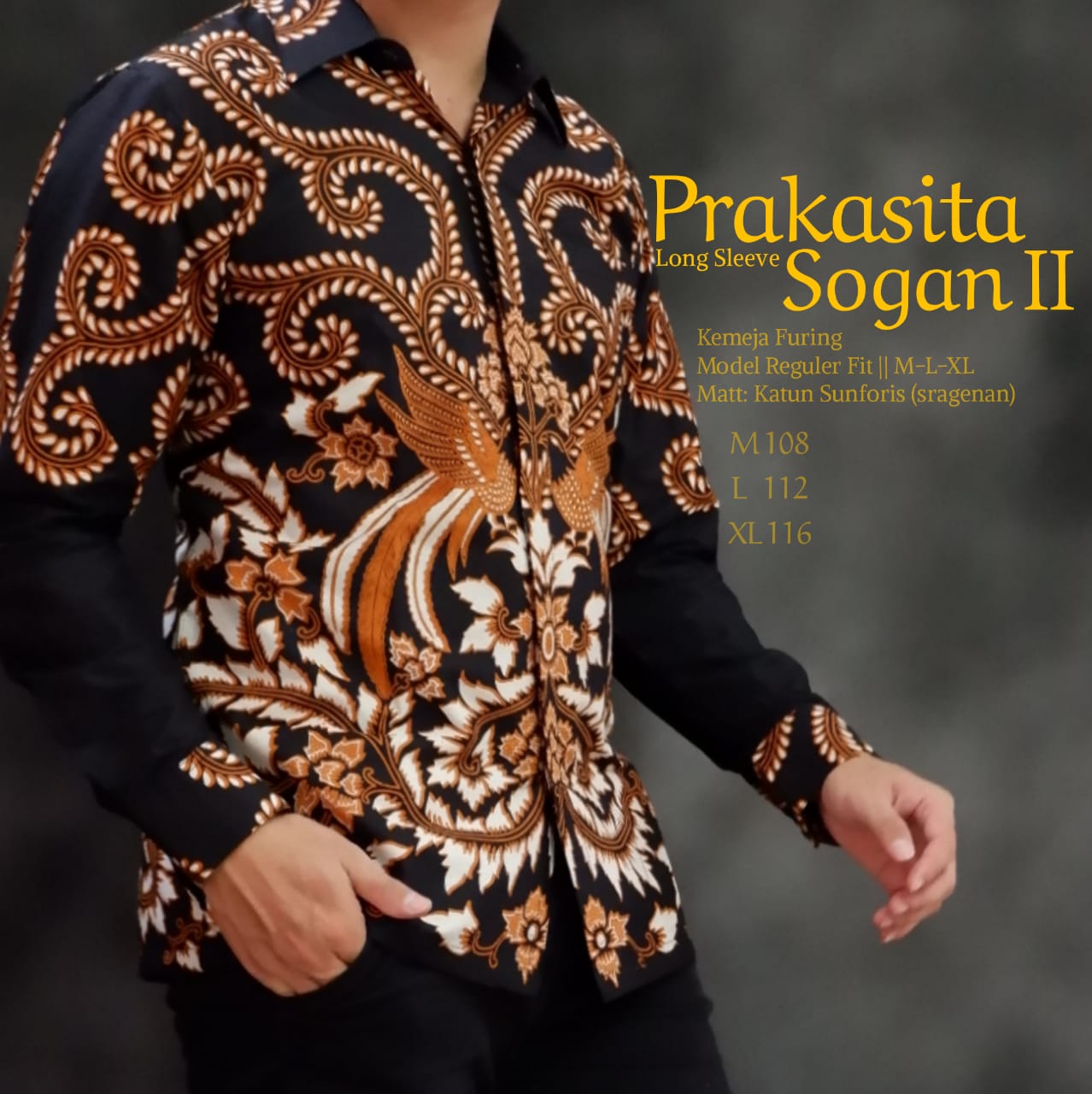 cover-PRAKASITA SOGAN 2 Kemeja Batik Pria Solo Lengan Panjang Lapis Furing BY MUKTI UTOMO-1