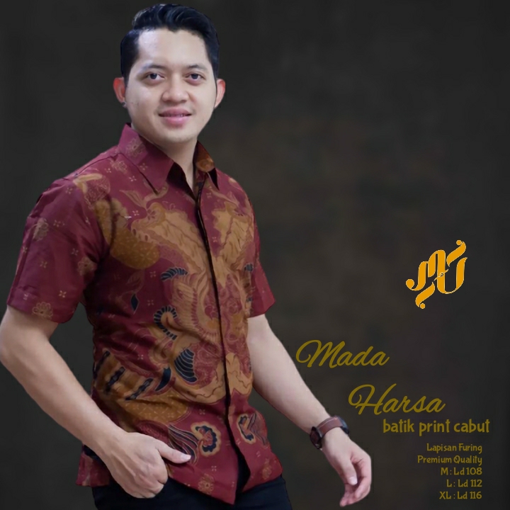cover-MADA HARSA Kemeja Batik Pria Solo Lengan Pendek Lapis Furing BY MUKTI UTOMO-1