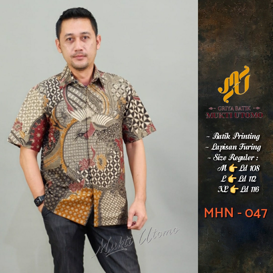 cover-MHN 047 Kemeja Batik Pria Solo Lengan Pendek Lapis Furing BY MUKTI UTOMO-1