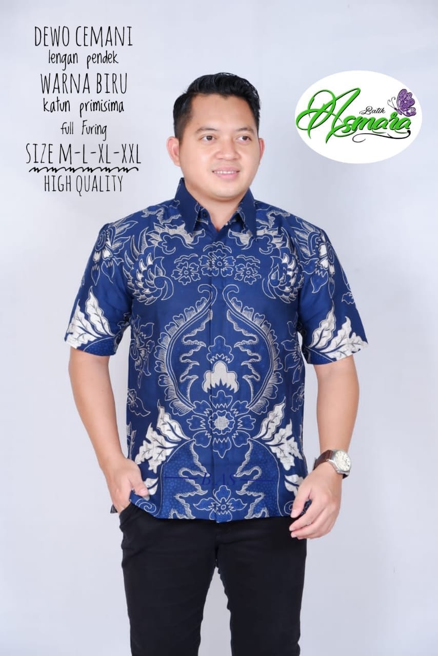 cover-DEWO CEMANI Kemeja Batik Pria Solo Lengan Pendek Lapis Furing BY ASMARA-1