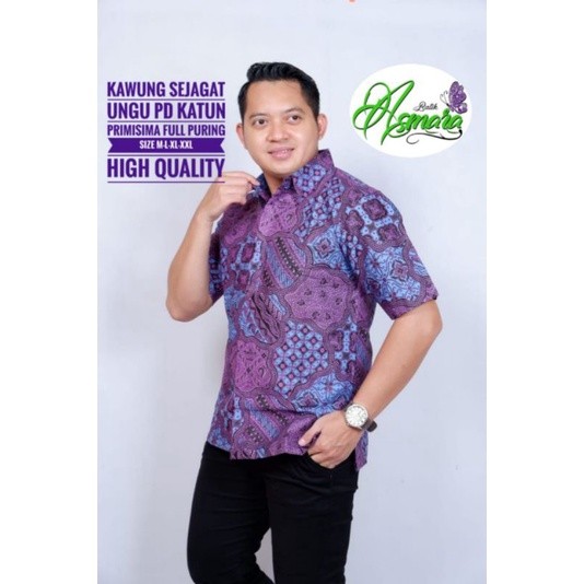 cover-KAWUNG SEJAGAT Kemeja Batik Pria Solo Lengan Pendek Lapis Furing BY ASMARA-1