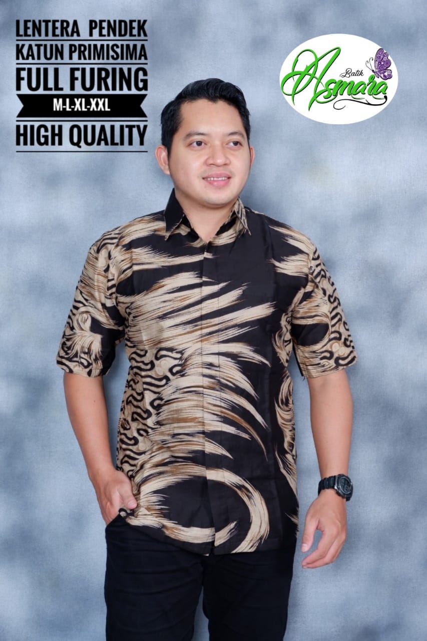 cover-LENTERA Kemeja Batik Pria Solo Lengan Pendek Lapis Furing BY ASMARA-1