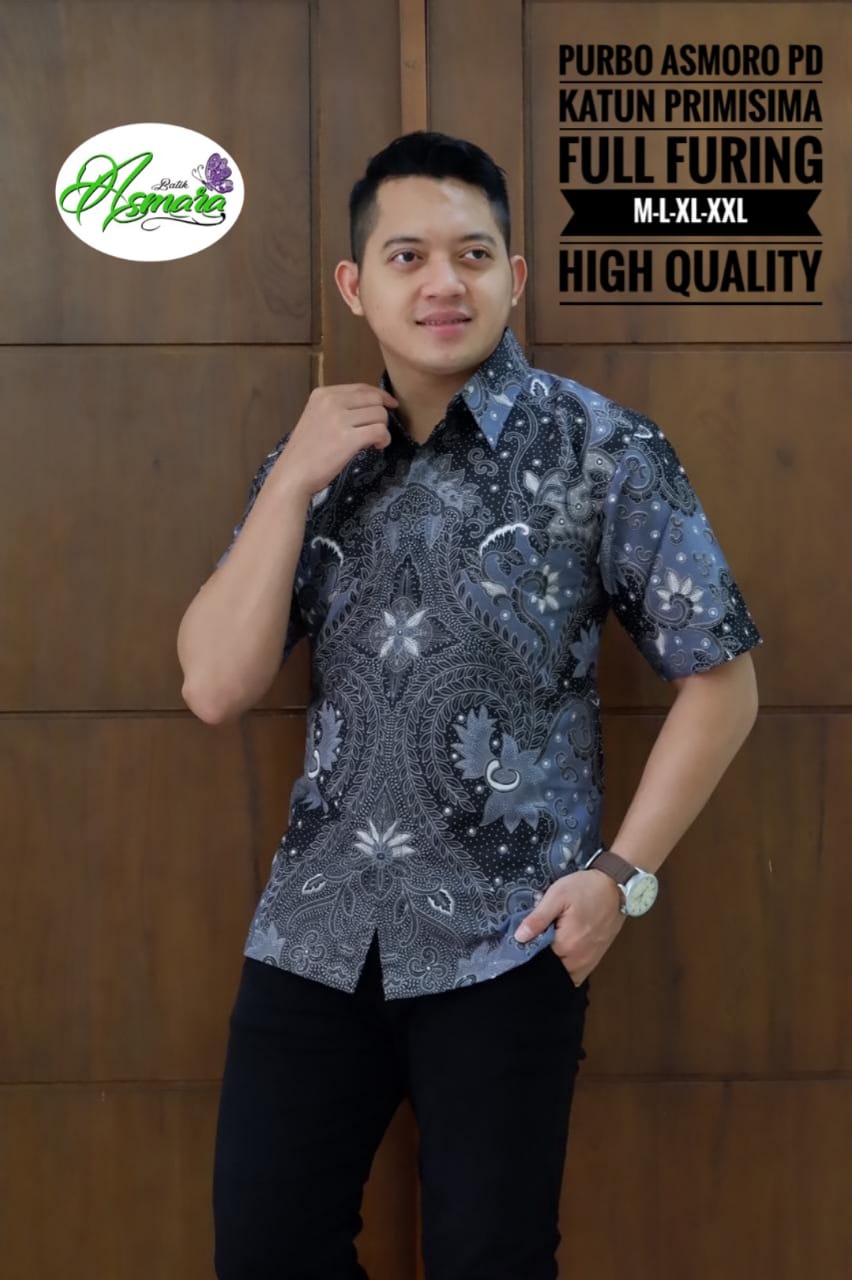 cover-PURBO ASMORO Kemeja Batik Pria Solo Lengan Pendek Lapis Furing BY ASMARA-1