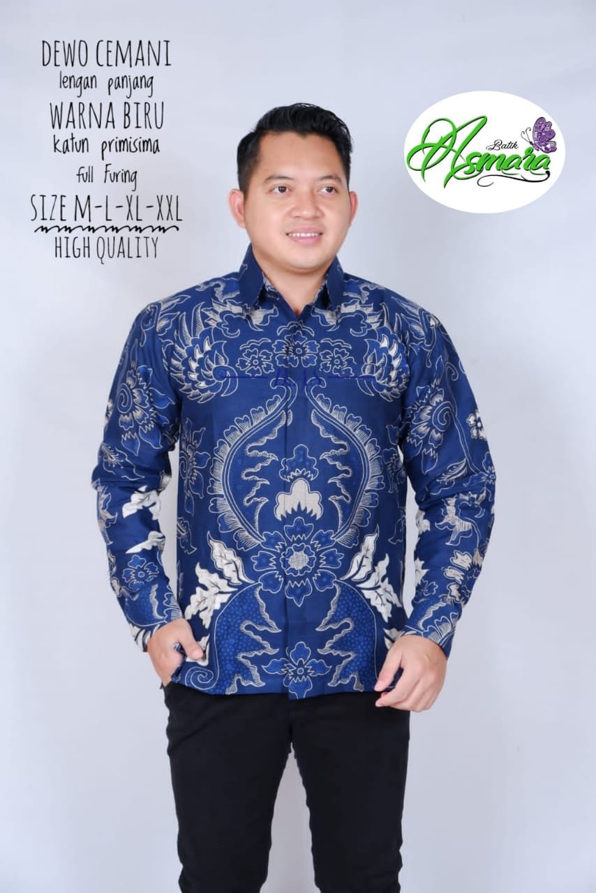 cover-DEWO CEMANI Kemeja Batik Pria Solo Lengan Panjang Lapis Furing BY ASMARA-1