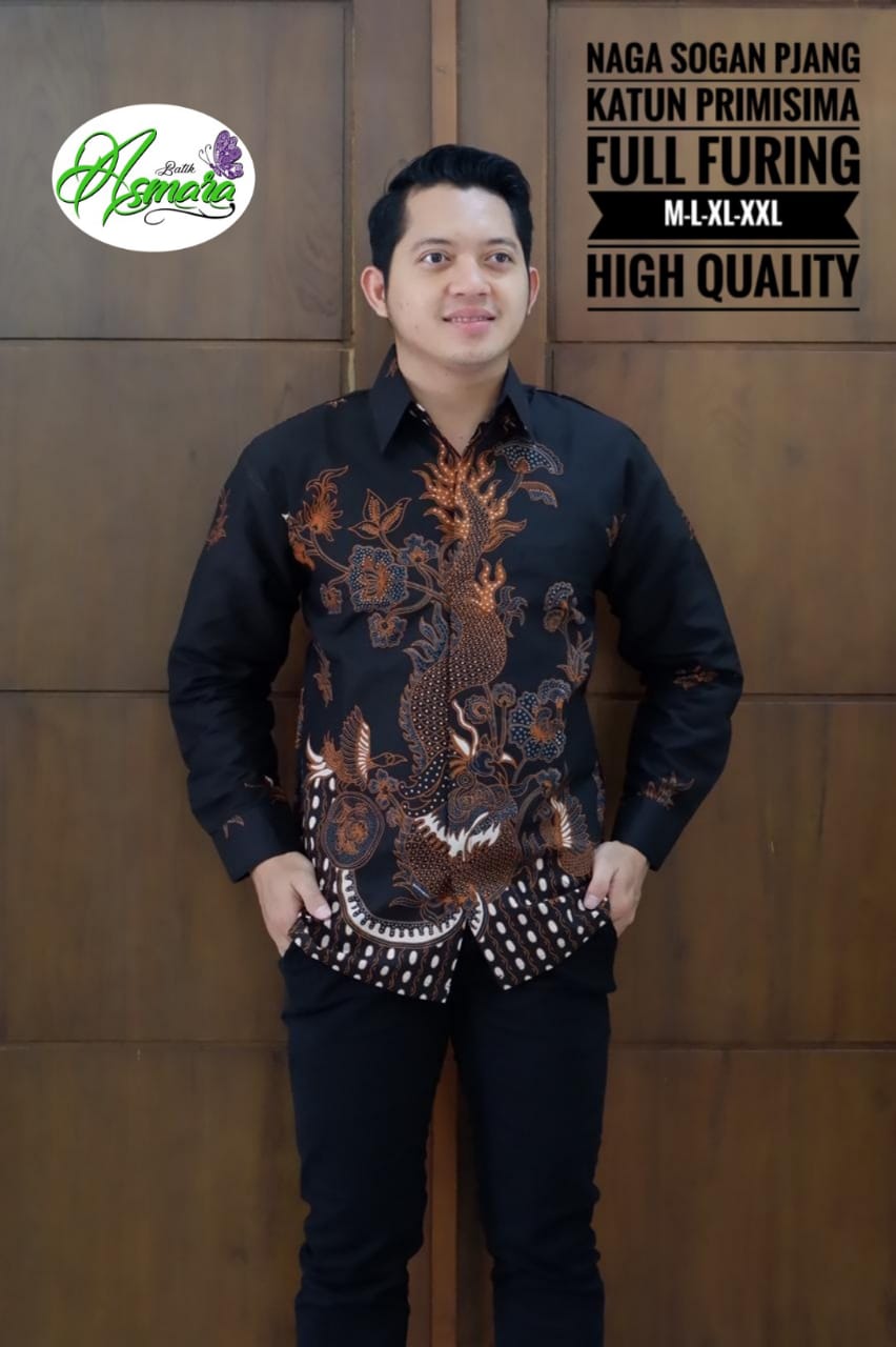cover-NAGA SOGAN Kemeja Batik Pria Solo Lengan Panjang Lapis Furing BY ASMARA-1