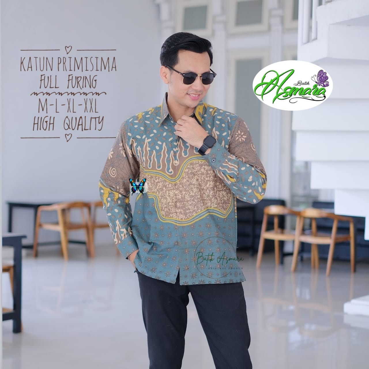 cover-ABSTRAK TOSCA Kemeja Batik Pria Solo Lengan Panjang Lapis Furing BY ASMARA-1