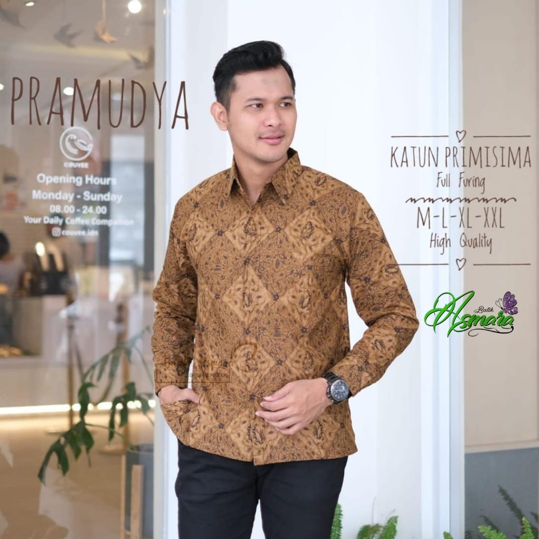 cover-PRAMUDYA Kemeja Batik Pria Solo Lengan Panjang Lapis Furing BY ASMARA-1