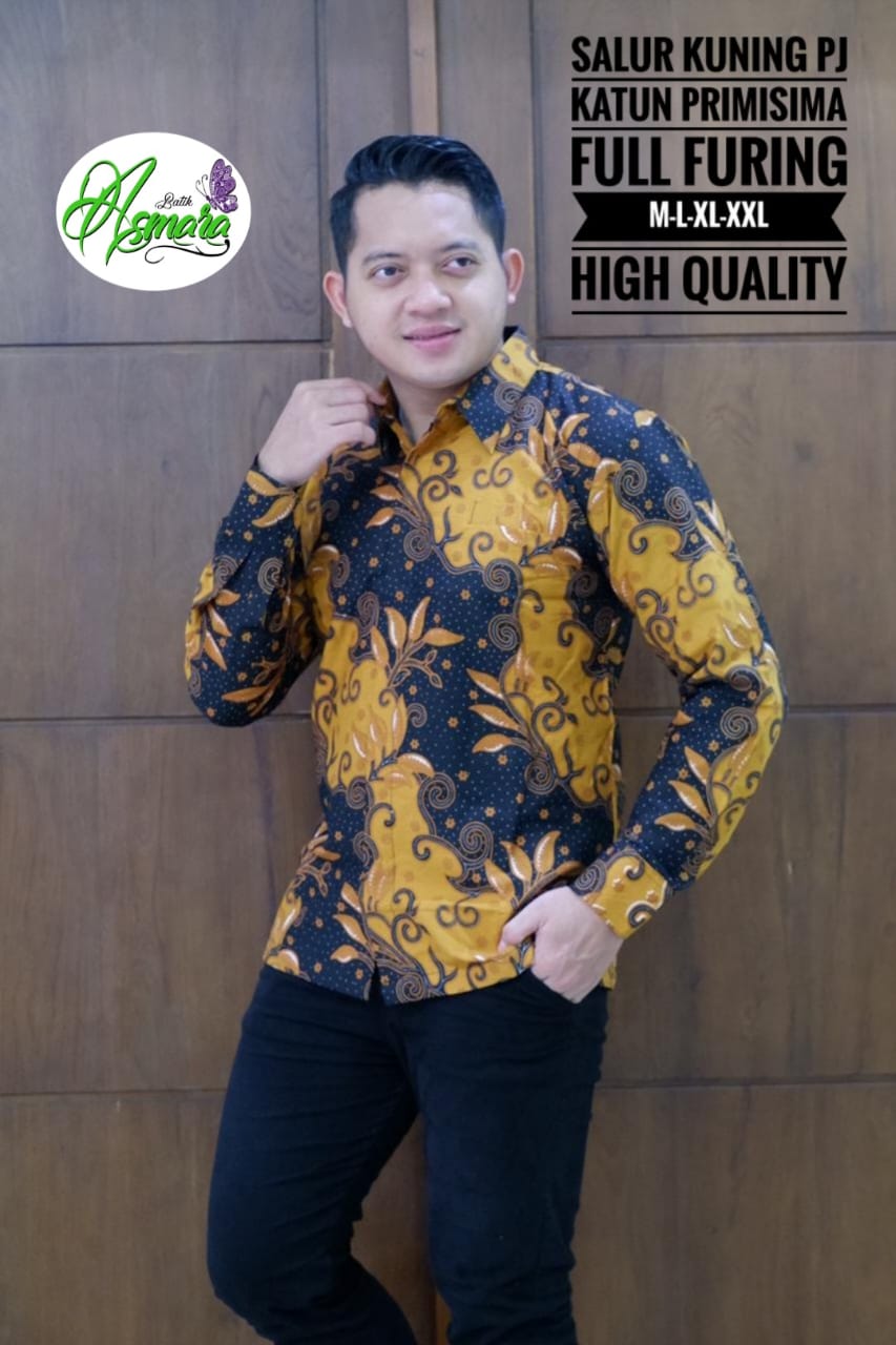 cover-SALUR KUNING Kemeja Batik Pria Solo Lengan Panjang Lapis Furing BY ASMARA-1