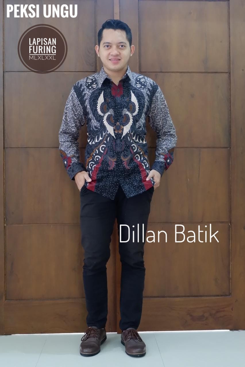 cover-PEKSI UNGU Kemeja Batik Pria Solo Lengan Panjang Lapis Furing BY DILLAN-1