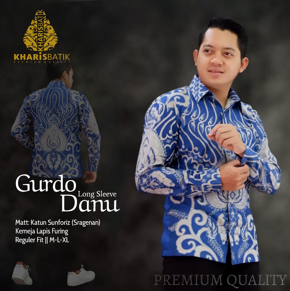 cover-GURDO DANU Kemeja Batik Pria Solo Lengan Panjang Lapis Furing BY KHARIS-1