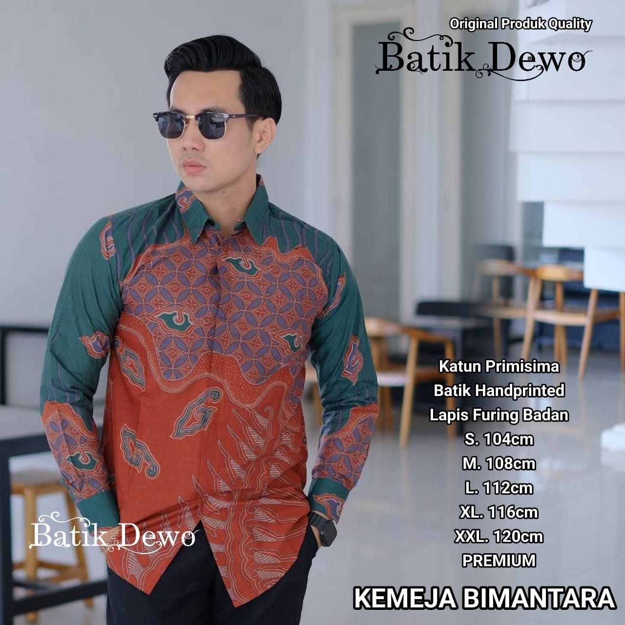 cover-BIMANTARA Kemeja Batik Pria Solo Lengan Panjang Lapis Furing BY DEWO-1