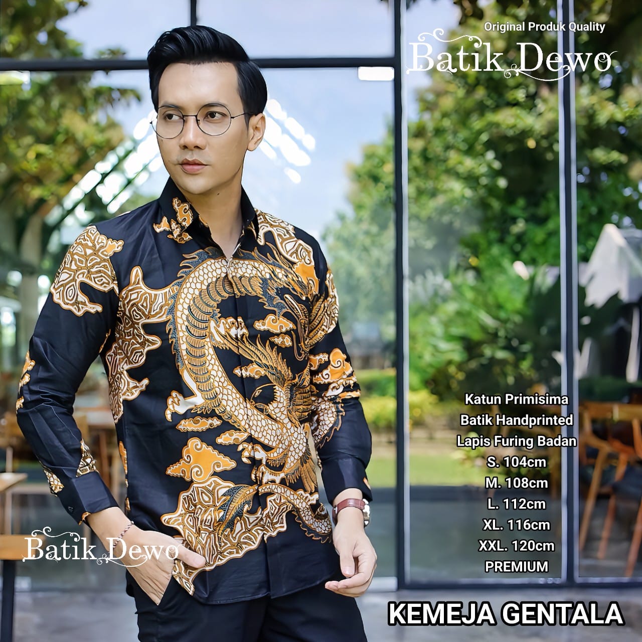 cover-GENTALA Kemeja Batik Pria Solo Lengan Panjang Lapis Furing BY DEWO-1