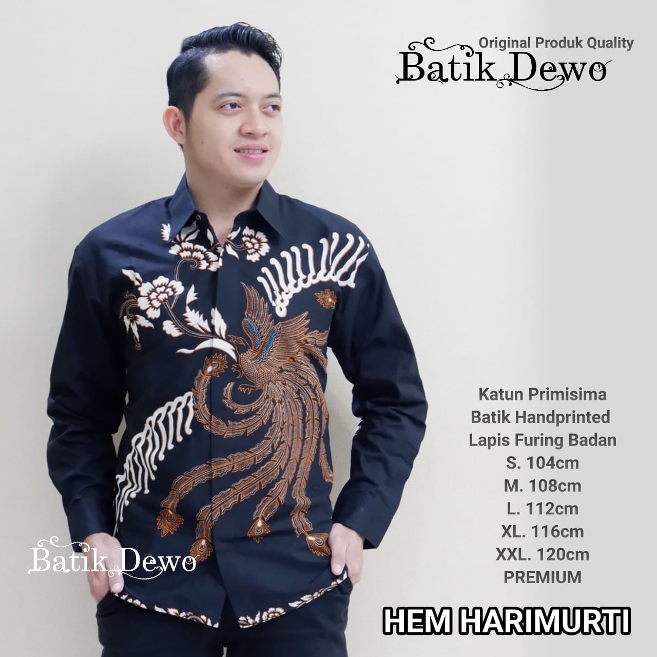 cover-HARIMURTI 1 Kemeja Batik Pria Solo Lengan Panjang Lapis Furing BY DEWO-1
