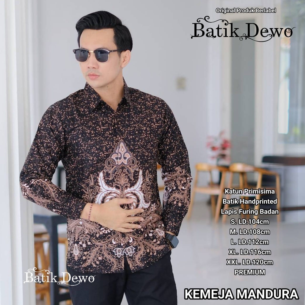 cover-MANDURA Kemeja Batik Pria Solo Lengan Panjang Lapis Furing BY DEWO-1