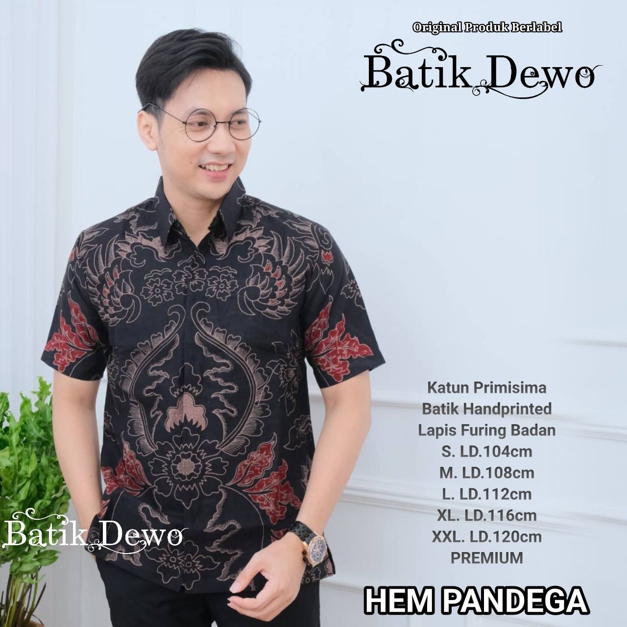 cover-PANDEGA Kemeja Batik Pria Solo Lengan Pendek Lapis Furing BY DEWO-1