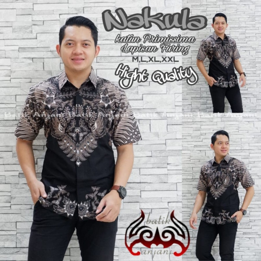 cover-NAKULA Kemeja Batik Pria Solo Lengan Pendek Lapis Furing BY ANJANI-1