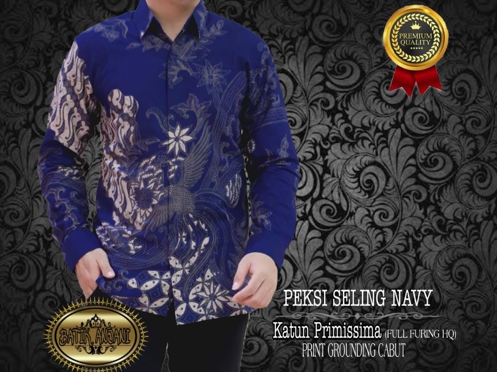 cover-PEKSI SELING NAVY 2 Kemeja Batik Pria Solo Lengan Panjang Lapis Furing BY ANJANI-1