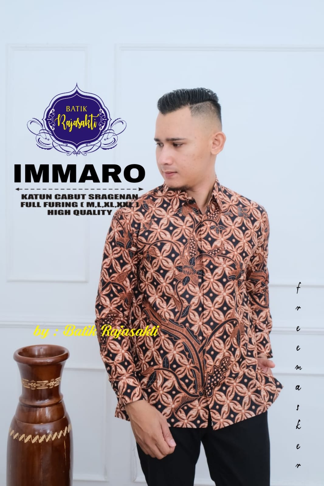 cover-IMMARO KEMEJA BATIK PRIA SOLO LENGAN PANJANG LAPIS FURING BY RAJASAKTI-1