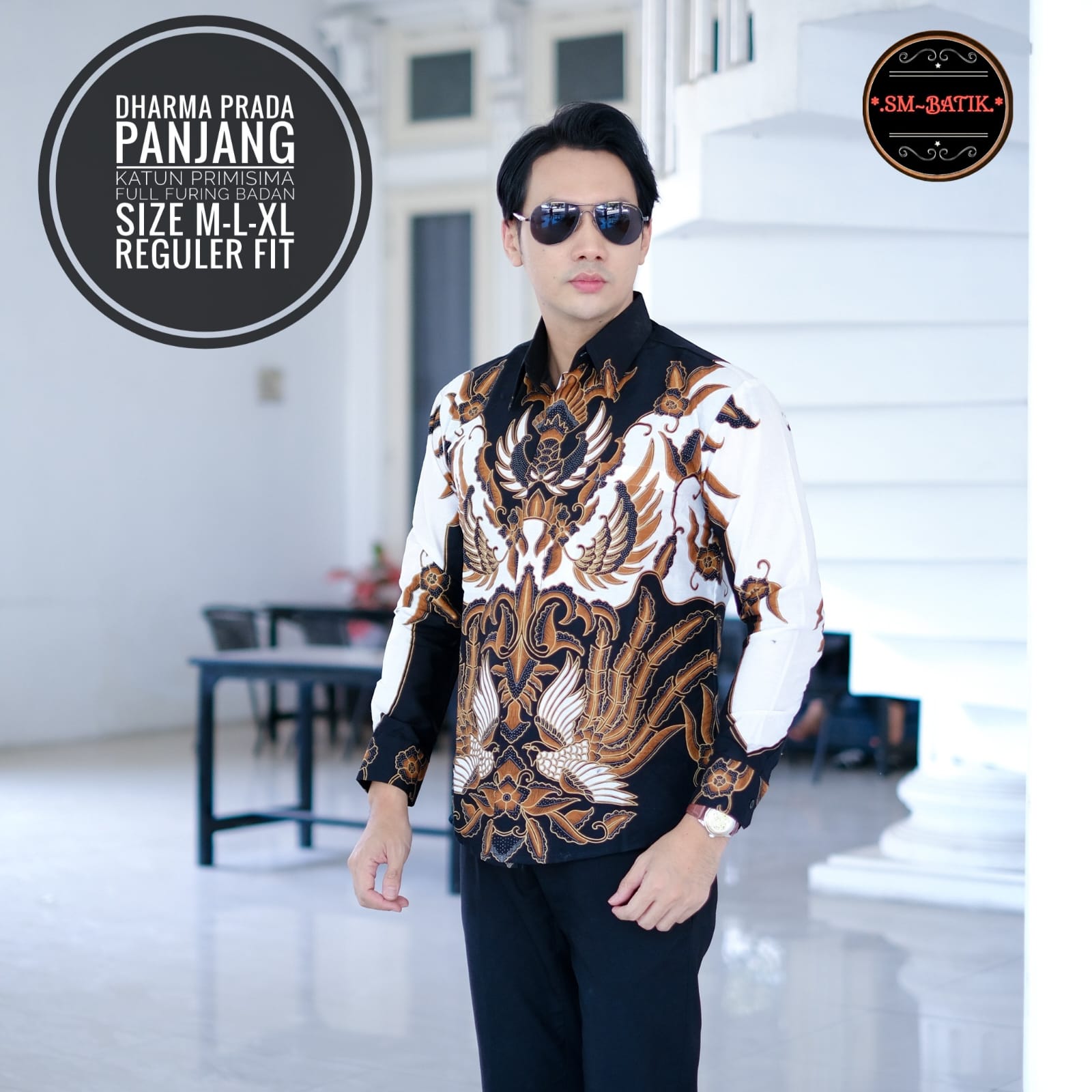 cover-DHARMA PRADA Kemeja Batik Pria Solo Lengan Panjang Lapis Furing BY SM-1