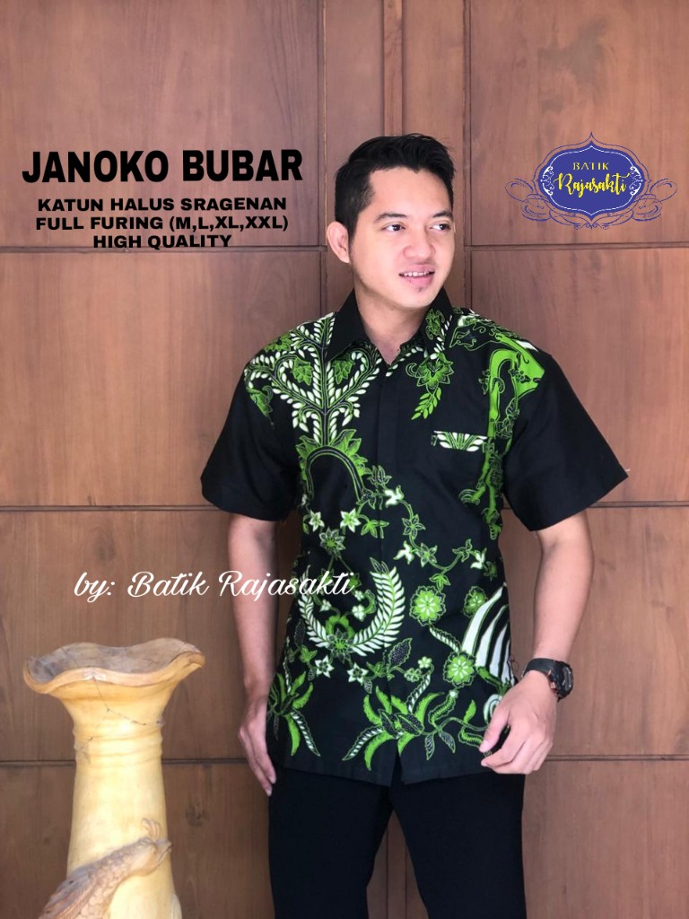cover-JANOKO BUBAR Kemeja Batik Pria Solo Lengan PENDEK Lapis Furing BY RAJASAKTI-1