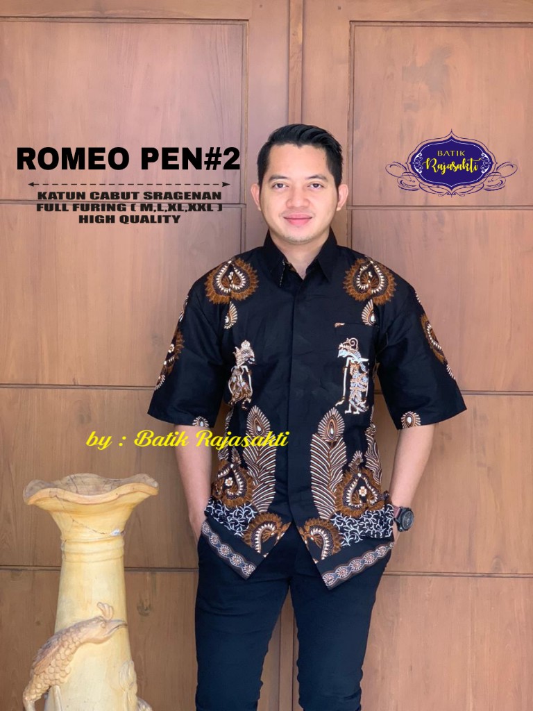 cover-ROMEO 2 Kemeja Batik Pria Solo Lengan PENDEK Lapis Furing BY RAJASAKTI-1